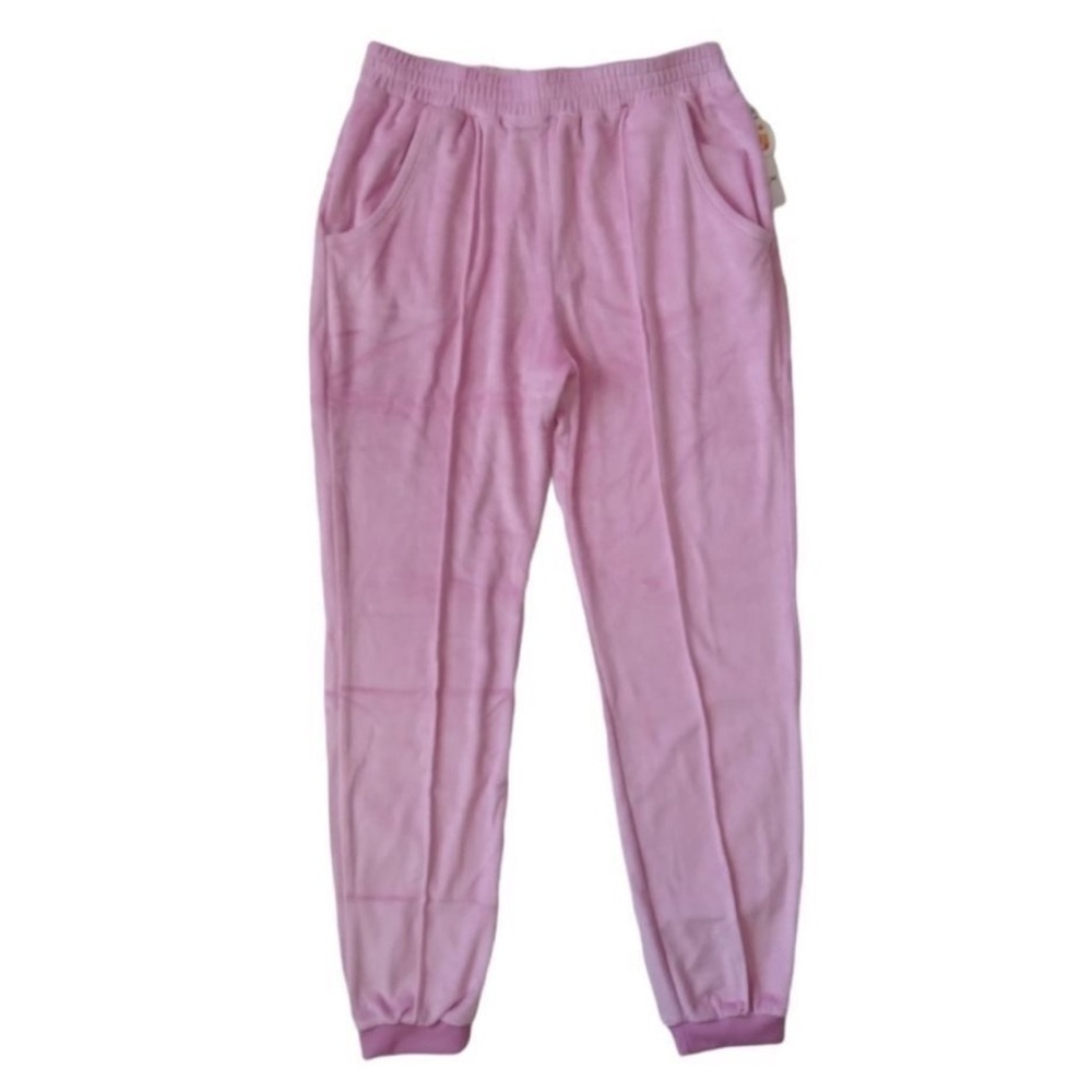 Zella Girl Size L 10/12 Purple Opera Pink Velour High Waisted Active Joggers